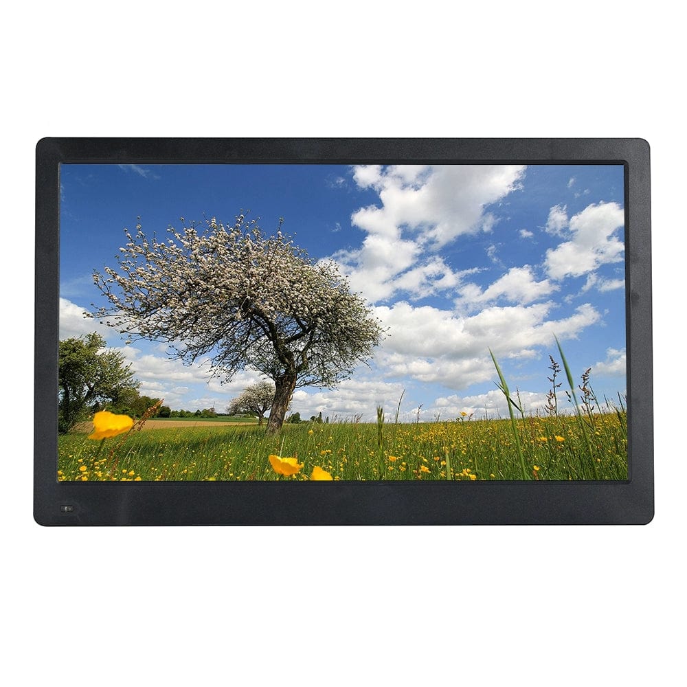 Yunzhixing 10-inch IPS digital photo frame displaying photos and videos with a sleek electronic photo album design.