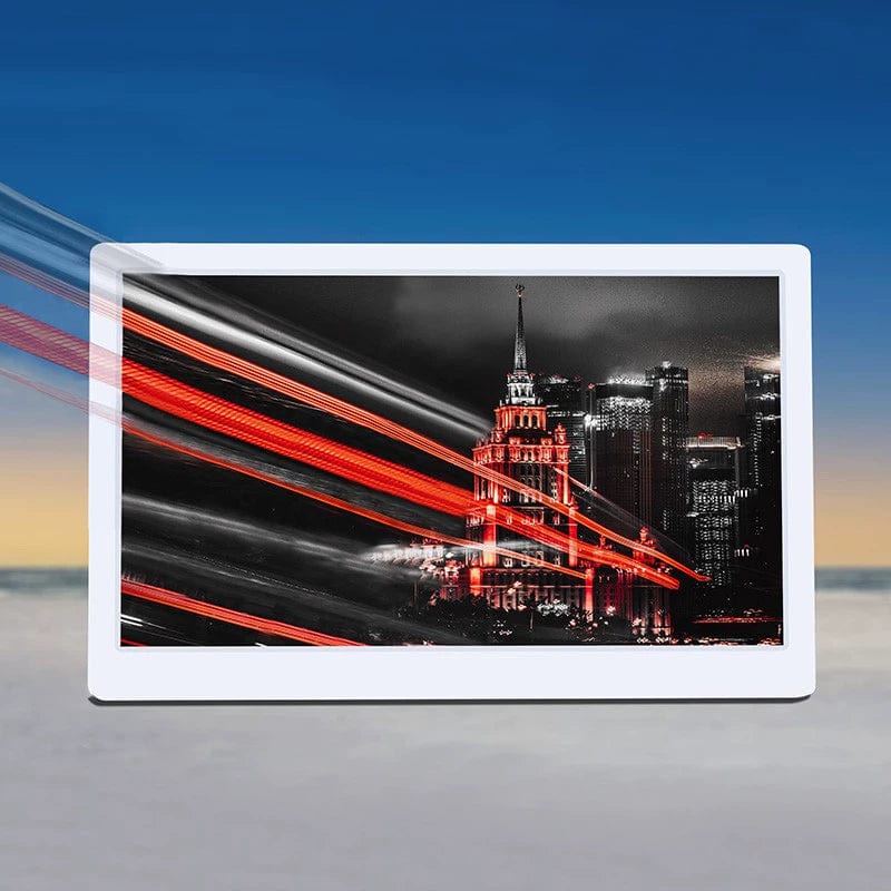 Yunzhixing 10-inch IPS digital photo frame displaying photos and videos on a sleek electronic photo album with HD screen.
