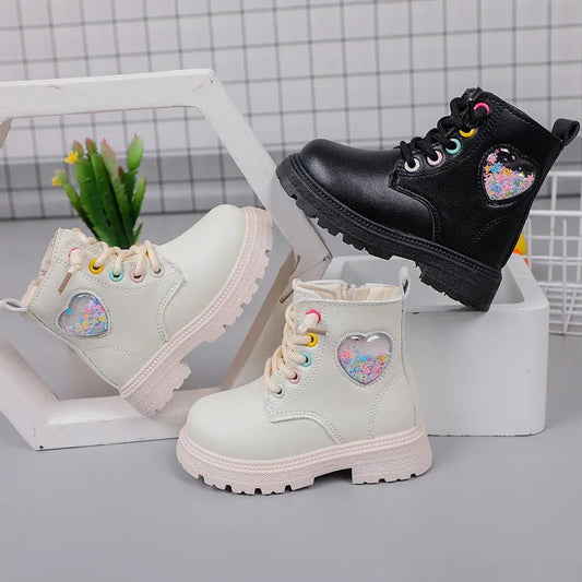 Zapatos Niña Kid Leather Boots 2023New Girl Ankle Boot Anti Slip Boy Single Boots Medium Small Child Short Boot Casual Kid Shoes - SHOWLU FASHION STORE