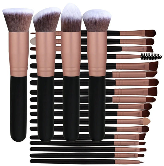 22 pcs Rose Gold Make Up Cosmetic Brush Tools OEM Available Premium Synthetic Makeup Brushes Set - SHOWLU FASHION STORE