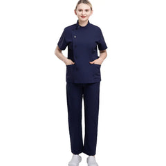Showlu Fashion Store 2 XL / NAVY High Quality Comfortable Esthetician Scrubs Uniform One Piece Medical Scrubs Hospital Scrubs Uniforms Doctor for Women