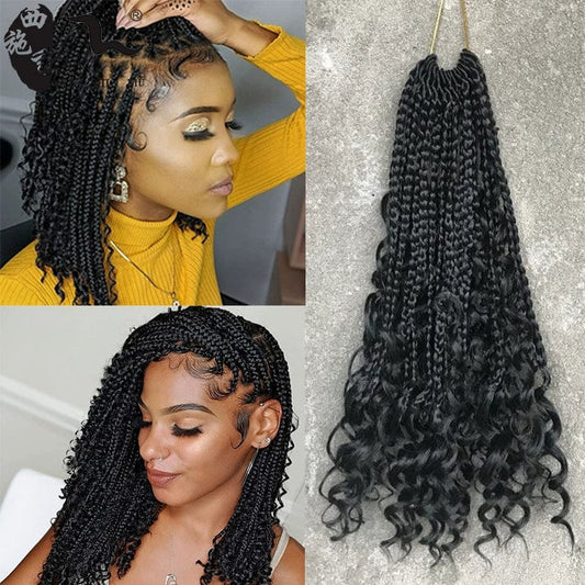 African Black Dreadlocks Three - Strand Braid Crochet Hair Extension Goddess Faux Locs Box Crochet Hair - SHOWLU FASHION STORE