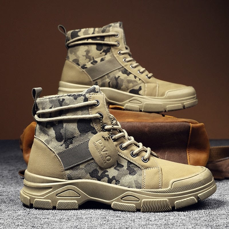 Anel Demosthene General Store 0 Khaki / 6.5 2021 Autumn New Military Boots for Men Camouflage Desert Boots High-top Sneakers Non-slip Work Shoes for Men Buty Robocze Meskie