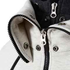 Fashion fleece full face gym Hoodie for men sportswear Spring and autumn men's sports zipper casual sports slim sweater coat - SHOWLU FASHION STORE