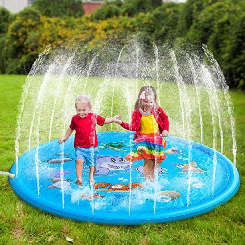 Showlu Fashion Store 0 100/170 CM Children Play Water Mat Summer Beach Inflatable Water Spray Pad Outdoor Game Toy Lawn Swimming Pool Mat Kids Toys