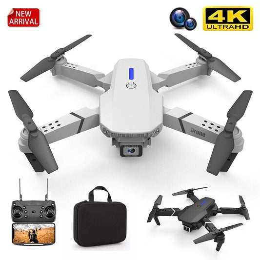 Showlu Fashion Store 0 1080P Black Bag 2022 E88Pro RC Drone 4K Professinal With 1080P Wide Angle HD Camera Foldable RC Helicopter WIFI FPV Height Hold Gift Toy