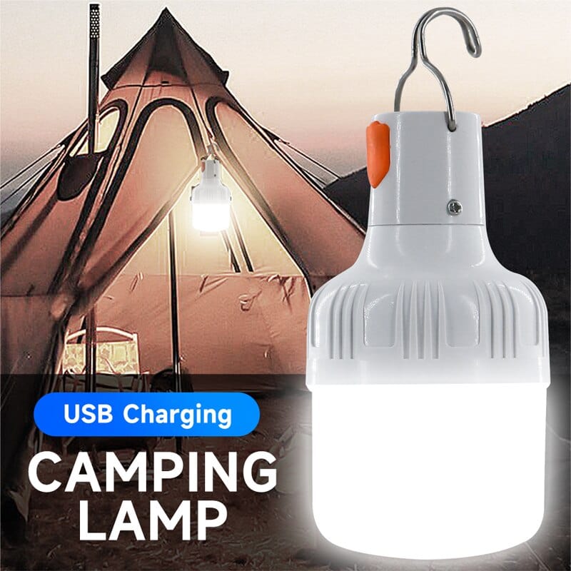 Showlu Fashion Store 0 Outdoor USB Rechargeable LED Lamp Bulbs 60W Emergency Light Hook Up Camping Fishing Portable Lantern Night Lights