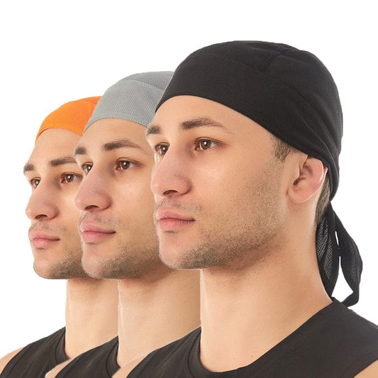 Showlu Fashion Store 0 Quick Dry Cycling Cap Head Scarf Breathable Summer Running Bandana Headscarf Ciclismo Pirate Cap Headband Men Head Scarf Cap