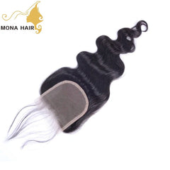  Showlu Fashion Store 10 Inches / Body wave 4x4 closure Mona Wholesale Cuticle Aligned Raw Virgin Hair Weave with Closure Vendors, Remy Human 100% Mink Brazilian Hair Extension Bundles