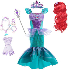 Showlu Fashion Store 121452038 Children's Mermaid Princess Dress Girls Birthday Formal Dress Children's Day Performance Costume Cosplay Disney