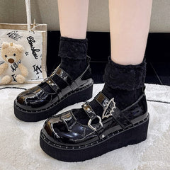 Showlu Fashion Store 201309209 Mary Jane Retro Style Hell Subculture Platform Shoes