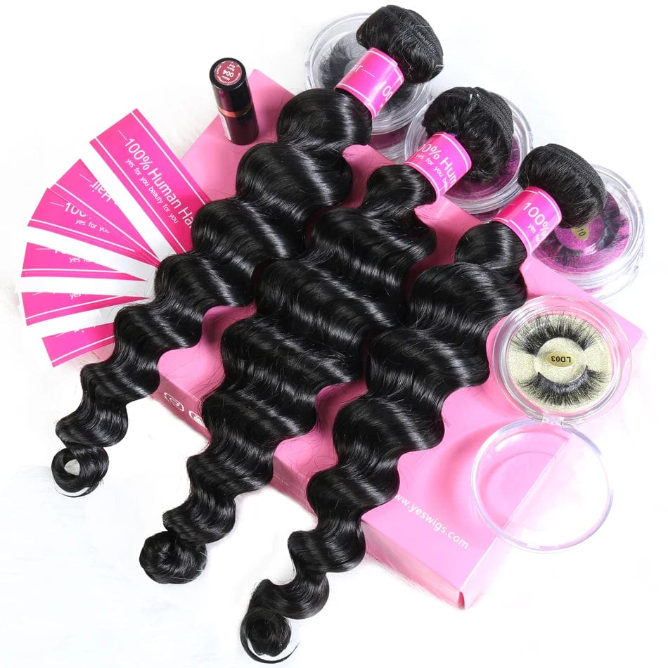  Showlu Fashion Store 38 Inches / loose deep wave bundles Wholesale Mink Brazilian Virgin Human Hair Extension Bundles Hair Vendor 13x6 Lace Front Wig Hd Lace Frontal Wig For Black Women