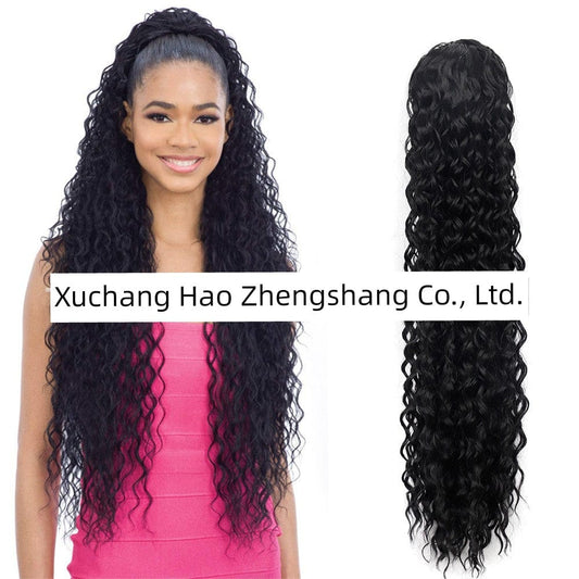 Showlu Fashion Store 50023286 European and American Chemical Fiber Foreign Trade Elastic Net Drawstring Wig