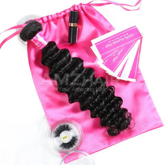  Showlu Fashion Store Deep Wave Brazilian Human Hair Bundles Free Sample Virgin Cuticle Aligned Human Hair Extensions Raw Hair Weave Bundles For Women