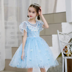  Showlu Fashion Store LZH Kids Elsa Princess Dress Movie Costume Girl Halloween Carnival Costume Birthday Party Dress