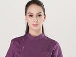  Showlu Fashion Store M / purple long sleeve  female doctor Uniform unisex hospital medical  nurse dentist scrubs set