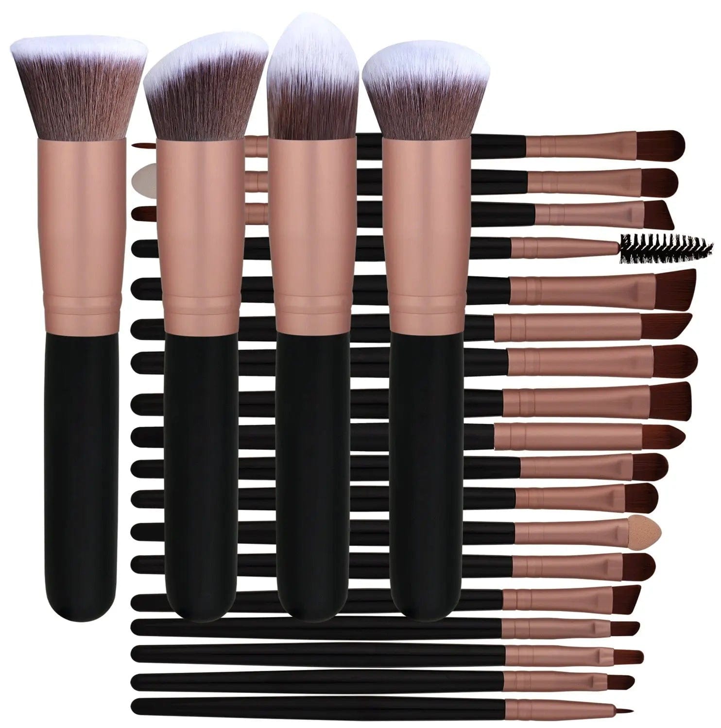  Showlu Fashion Store regular size / Gold 22 pcs  Rose Gold Make Up Cosmetic Brush Tools OEM Available Premium Synthetic Makeup Brushes Set