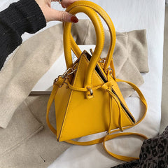 Showlu Fashion Store Yellow 2021 New Designer Bags Famous Brand Triangle Shape chain bucket cross body bucket hand bags women handbags