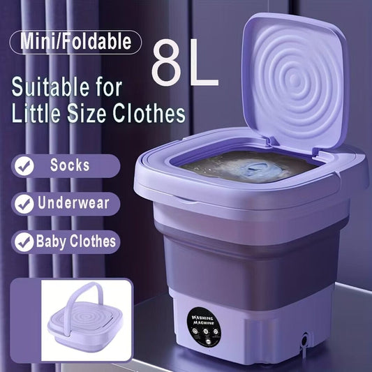 Showlu Store Nation 0 8L Foldable Washing Machine Portable Socks Underwear Panties Retractable Household Washing Machine 3 Models With Spinning Dry