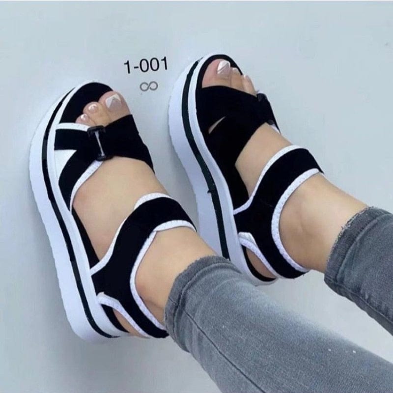 Showlu Store Nation 0 Black / 36 Women Shoes 2023 New Sandals Women Open Toe Shoes Women Thick Bottom Walking Shoes Breathable Sandals Platform Light Footwear