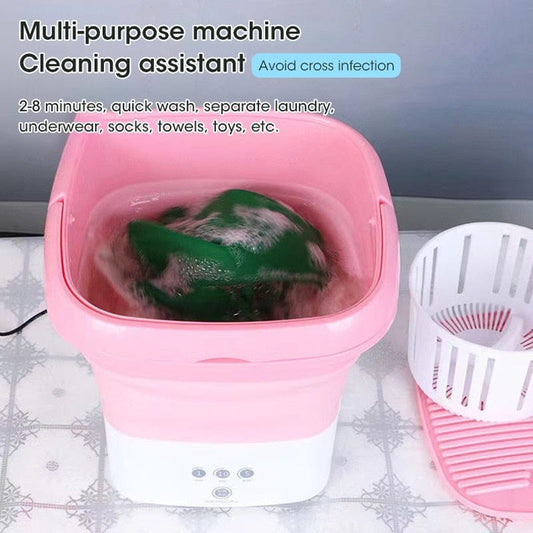 Showlu Store Nation 0 Folding Washing Machine For Clothes With Dryer Bucket Washing For Socks Underwear Mini Washing Machine With Drying Centrifuge