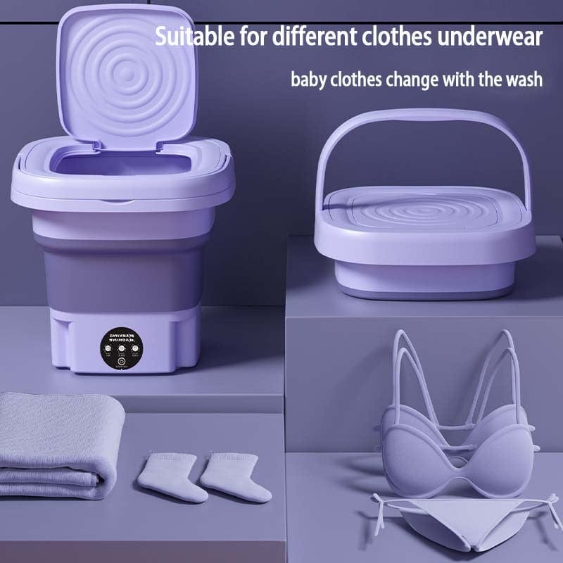 Showlu Store Nation 0 Portable Foldable Washing Machine With Spin Dryer Automatic Mini Underwear  Sock 110v/220V Washing Machine With Centrifuge 8L